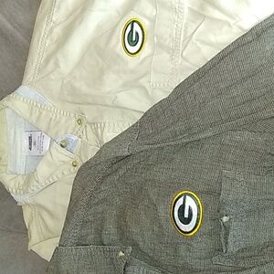 2 Men's Greenbay packer button ups